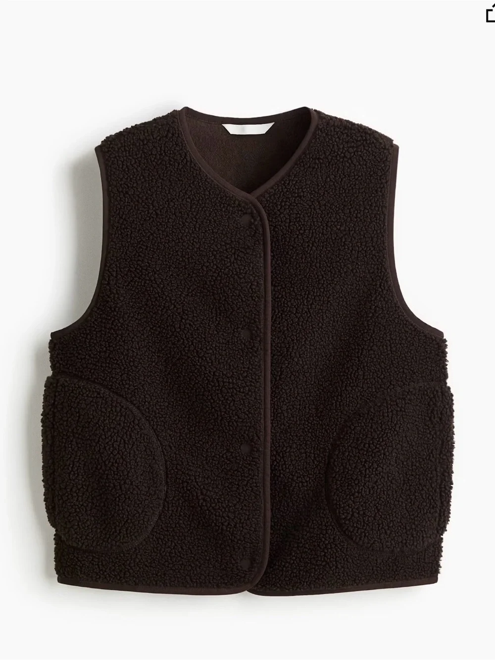 H&M Teddy Gilet Brown Women’s , size Large